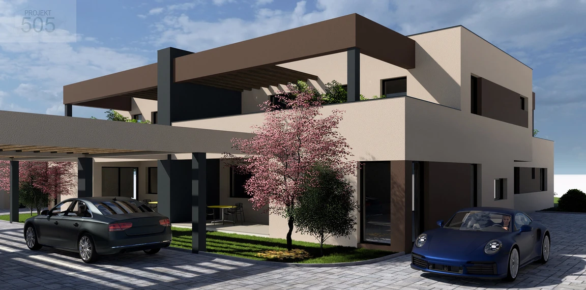 Cijeli kadar projektne vizualizacije Urbane Vile Strahoninec 2
